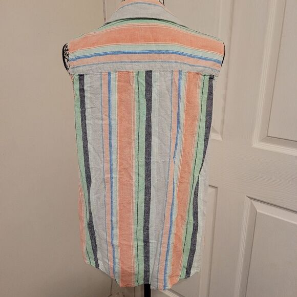 Zac & Rachel Linen blend striped top - Picture 3 of 7